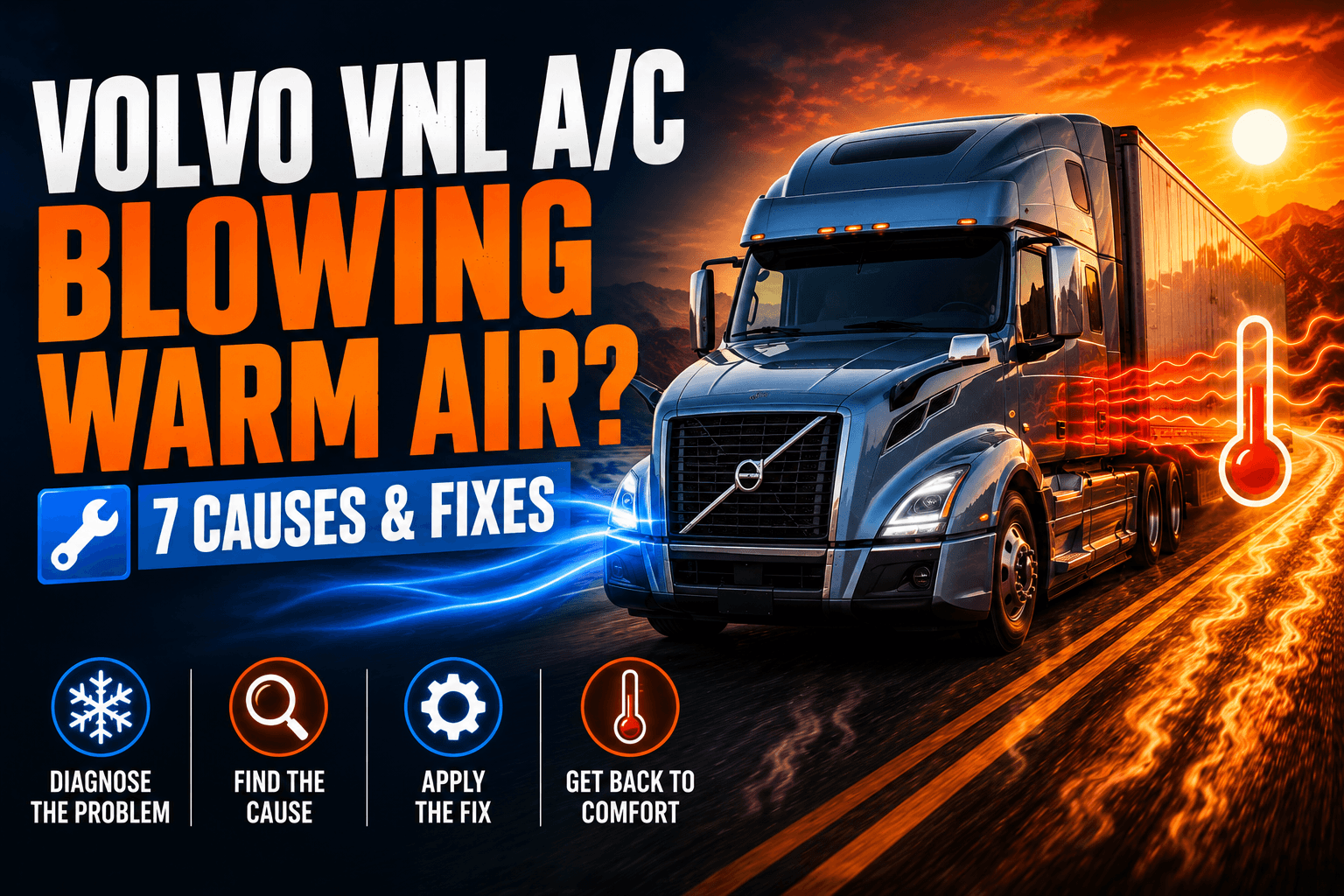Why Is My Volvo VNL AC Blowing Warm Air? 7 Causes & Fixes
