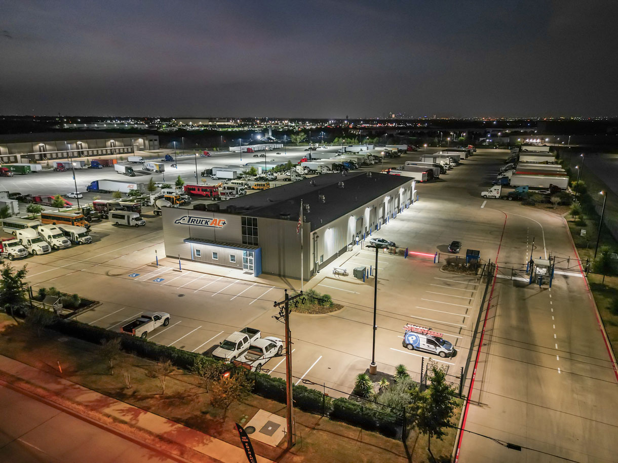 The TruckAC+ facility and parts counter at 4701 Cleveland Road in Dallas, Texas